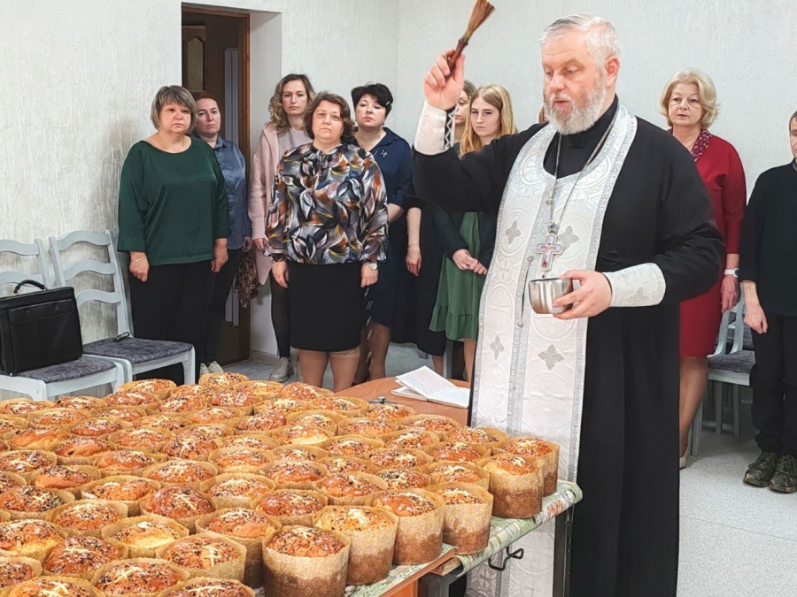 Освящения куличей в ГУ «Жабинковский ТЦСОН»
